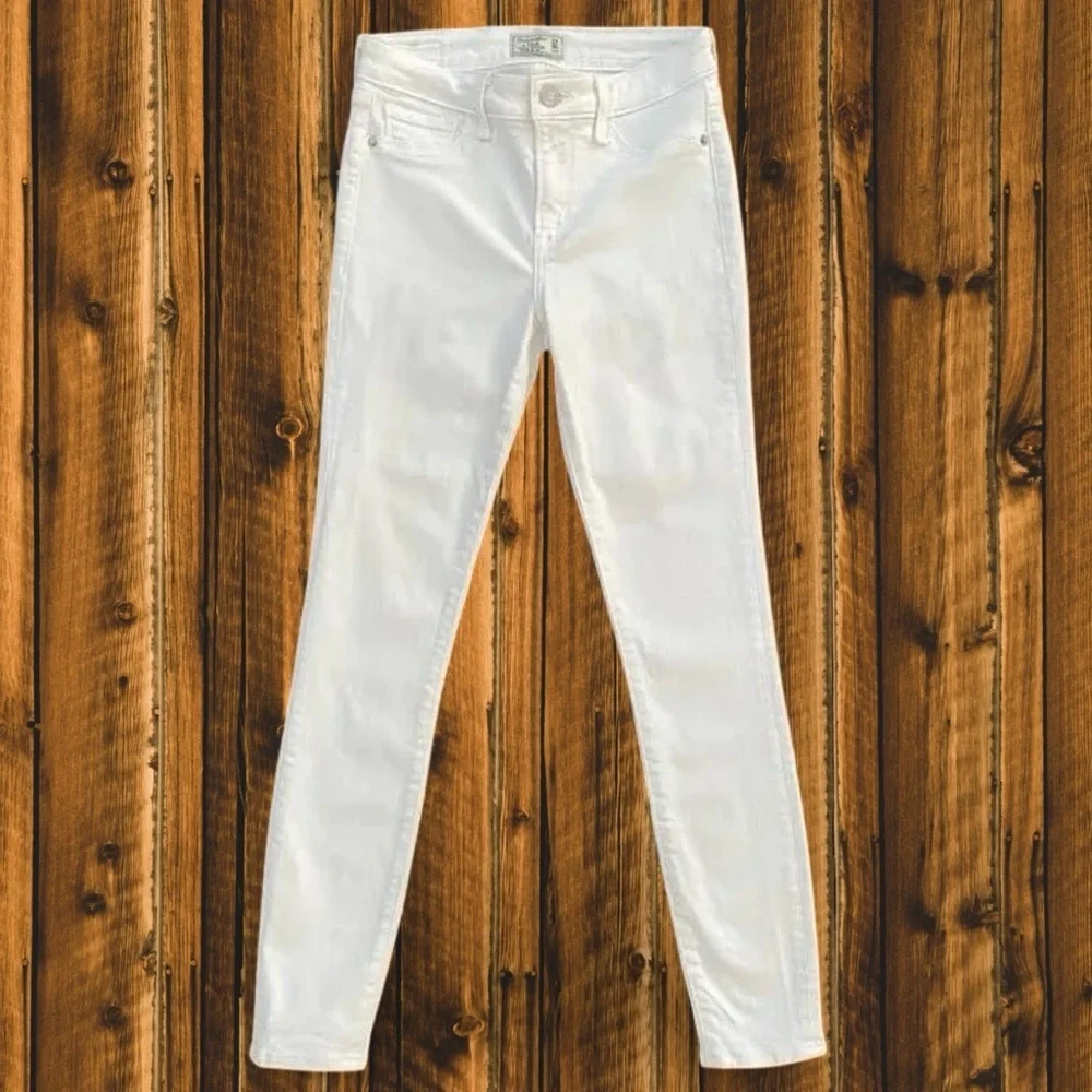 Abercrombie and Fitch Harper Low Rise Super Skinny Jeans | White | 25 / 0 - Picture 2 of 9